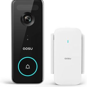 AOSU Doorbell Camera Wireless, 5MP Ultra HD, No Monthly Fee